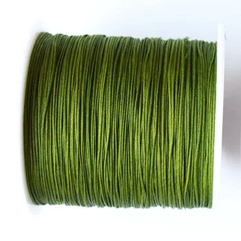0.4 mm Verde de Măsline Panglica Cablul de Nailon Constatările de Bijuterii Accesorii Rattail Macrame Frânghie Brățară cu Mărgele Cabluri 400m/rola