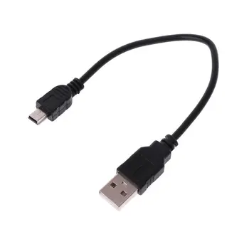 200mm Negru Portabil USB 2.0 Scurt Masculin la Mini 5 Pini Cablu de Date Cablu Adaptor