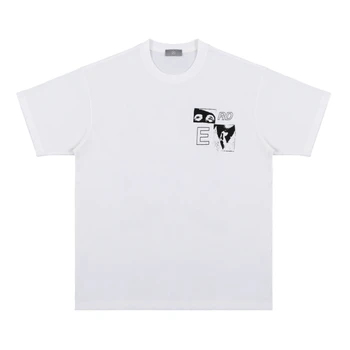 22ss Moda High Street ERD T Cămașă Bărbați Femei Supradimensionat tricou Casual Streetwear E. R. D Print Grafic T Shirt de Sus Tees