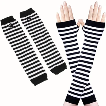 Femei Trendy Lady Dungi Solid Cot Mănuși De Cald Tricotate Jumătate Degetul Mănuși De Cot GlovesMittens Accesorii De Craciun Cadou
