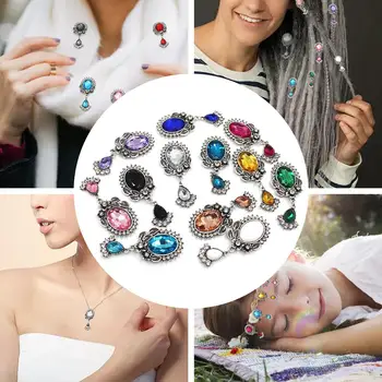 12Pcs Farmec Elegant Pandantive Mixte de Culoare Margele de Cristal pentru Coliere Handmade Designer de Bijuterii de Luare de Îmbrăcăminte Înfrumusețarea