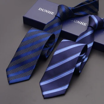 De înaltă Calitate 2022 Noua Moda Cravate de Mătase pentru Oamenii de Afaceri Lucrător 7cm Dungă Nunta Designeri de Brand cu o Cutie-Cadou