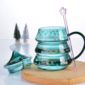 Ceașcă de crăciun Copac Forma Munte de Zăpadă de Sticlă rezistente la Căldură, Apă Cana de uz Casnic Cuptor cu Microunde Nou Cafea cu Lapte Cupa