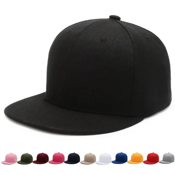 Stilul Hip-Hop Plat Bill Gol Clasic Snapback Hat Capac De Culoare Solidă Dimensiunea Reglabil Culoare Trendy Stil Simplu Ton De Baseball Capac