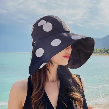 Femei Vara Mare, Margine Largă Reglabil Parasolar Palarii de Plaja Pliabil Anti-UV Femei Pălărie de Soare în aer liber, de Călătorie Panama Capac de sex Feminin Capota