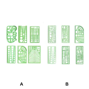 6pcs Șabloane Stencil Set Universal de Plastic Arhitectură Desen de Măsurare Șablon de Montaj de Măsurare Pictura Șabloane Instrumente