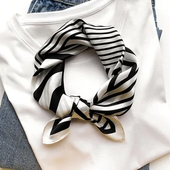 100% Matase Naturala Pătrat Eșarfă Pentru Femei De Imprimare Mici Bandană Păr 2022 Vara Doamnelor Neckscarf Pur Eșarfe De Mătase Real Șaluri Împachetări