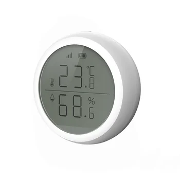 Ecran LCD Inteligent Zigbee Temperatura Senzorului de Umiditate Acasă Higrometru Termometru Modificări de Detectare Tuya APP