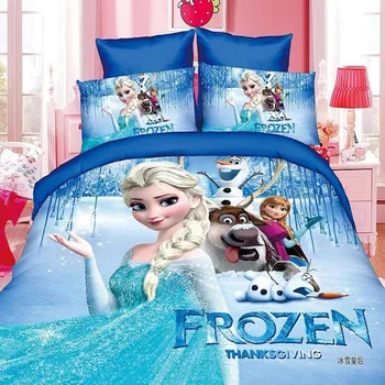 Disney Frozen Princess Practică Fete McQueen Masina Moana Set de lenjerie de Pat pentru Copii Băiat Fete Carpetă Acopere Set Decor Dormitor Twin