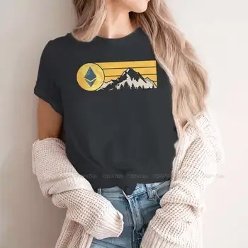 Munte Fete Dulci Femei T-Shirt Ethereum Meme Internet Moda Drăguț Cyber Bani Casual Cu Maneci Scurte Vintage Topuri Supradimensionate