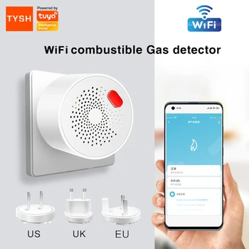 TYSH Zigbee, WiFi Remote Control Tuya Inteligent Detector de Gaz Senzor Pentru Smart Home Securitate
