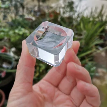 10buc Sticlă Transparentă Pătrat Dimple glob de Cristal de Afișare Tabelul de Bază Titularul Sta Acasă Decor Ornamente Partid Cadou Prespapier