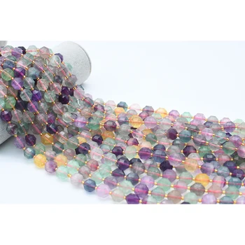 10-12mm AA Naturale Multicolore Fluorit energie coloana Margele fatetate Pentru DIY brățară colier bijuterii de luare de 15 