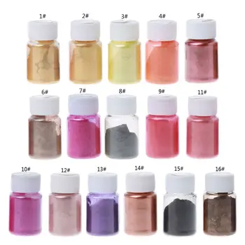 16Colors 10g Rășină Colorant Pulbere Mica Pigmenți Perlate Kit Vopsea Rășină Epoxidică Rășină DIY Culoare Tonifiere a Face Bijuterii