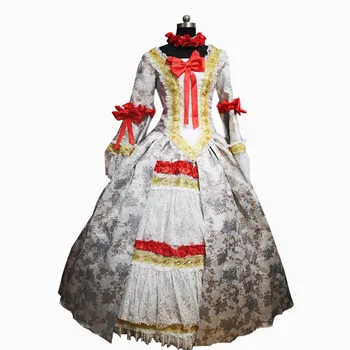 2020 New victorian Halloween Cosplay dress Colonial Georgian Renascentist, Gotic Istoric rochie D-616