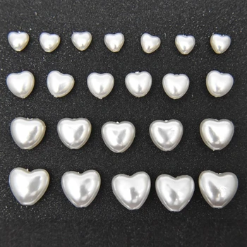 517F 100buc/set ABS Pearl Margele Spacer in Forma de Inima din material Plastic Margele Vrac pentru a Face Bijuterii Bratari Coliere 6/8/10/12mm