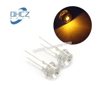 100buc 8MM LED 0.5 W lumina galben lampă cu LED-uri margele super-luminos astigmatism galben de lumină de mare putere