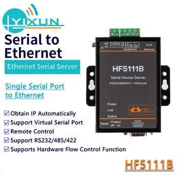 RJ45, interfata RS232/485/422 Serial La Ethernet Gratuit CE FCC HF5111B OCT Serial 1 Port Server Converter Dispozitiv Industriale Conector Unitate