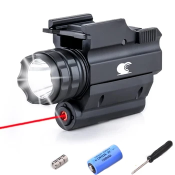 230 Lumeni Tactice de Arme Pistol de Lumină cu Roșu Laser LED Airsoft Strobe Lanterna pentru 20.5-21mm Rail Mount Instrument de Vânătoare