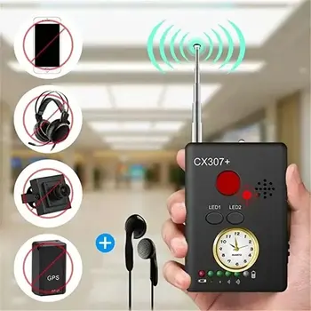 Livrare gratuita Multi Wireless Radio Val de Semnal RF GSM Dispozitiv Spion Pinhole Camera Ascunsa Obiectiv Senzor Detector Scanner Finder CX007