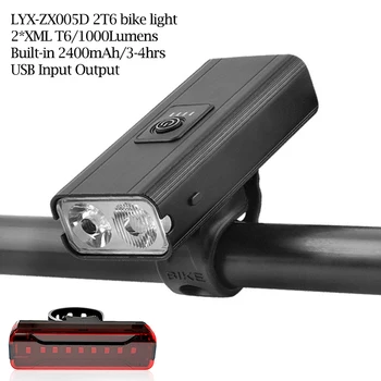 Biciclete de munte de Lumină Față T6 Incarcare USB Biciclete Lumină Puternică Putere Indicator de Afișare în aer liber Ciclu de Echitatie Lămpi Accesorii