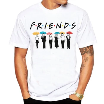 Noi de vânzare fierbinte desene imprimate T-shirt barbati casual grafică Prietenii TV cămașă cu mânecă scurtă T-shirt de vara de top tee
