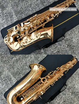 Super Acțiune R54 Seria a II-Flamingo Aur Alto Eb Melodia Saxofon 54 Modelul E Plat Sax cu Stuf Caz purtător de cuvânt Profesionale