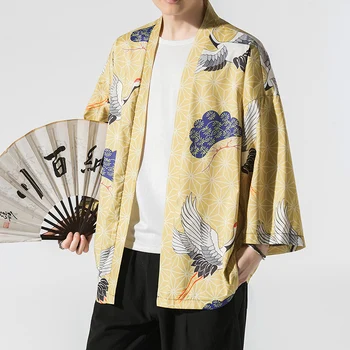 Stil Macara Samurai Kimono Streetwear Bărbați Femei Cardigan Japonia Harajuku Anime Halat De Haine Anime 2022 Vara