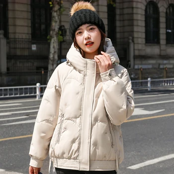 Moda de Iarnă Jos Haina pentru Femei 2022 Cald Gros de Culoare Solidă Puffer Jacheta Femei de Înaltă Calitate Alb Rață Jos Iarna Parka