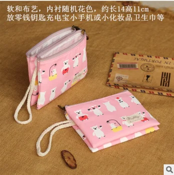 Drăguț șervețel sanitar sac de depozitare pentru utilizarea de noapte cu fermoar, portabil M prosop sac, cu capacitate mare de mătușa menstrual sac de mici