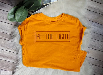 Christian Graphic Tee Cadou pentru Femei Credință Tricouri Tendință Fete Topuri de Moda Tricou pentru Persoanele cu Credința Fi Lumina T-shirt