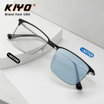 KIYO Brand 2021 Noi Femei Bărbați Piața Fotocromatică Anti-Albastru ochelari de Soare Metal Moda Ochelari de Soare UV400 Ochelari Sport 9681