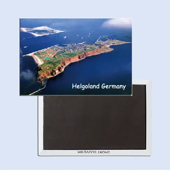 Metal Învelite Magneți SOUVEMAG Insula Helgoland, Germania de Călătorie Magneți de Frigider 20517 Dreptunghi 78*54*3 mm