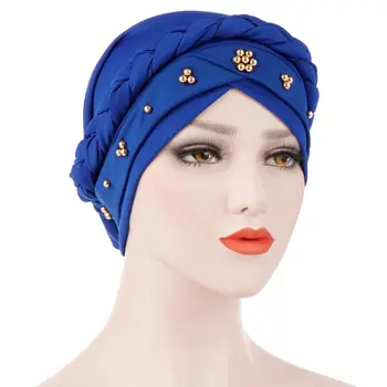Nouă Primăvară De Toamnă Musulmane Hijab Pentru Femei Elastice Bandană Bonete Palarie Cu Paiete, Margele Panglica Headband Hat Headwrap Islamic Articole Pentru Acoperirea Capului