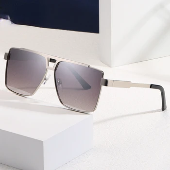 2022 Unisex Moda de Metal Ochelari Noi Fascicul Dublu Pilot Retro ochelari de Soare pentru Femei de Moda de Mare Cadru Vintage Ochelari