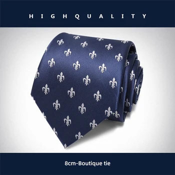 8CM Jacquard Cravata Brand Designer de Cravate pentru Bărbați de Înaltă Calitate Gentelman Costum de Afaceri Cravată de sex Masculin Cu Cutie Cadou