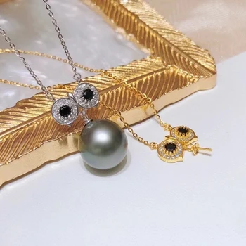 Ochi nou Stil de Argint 925 Colier Lanț cu Pandantiv Monturi Constatările Piese de Bijuterii Accesorii Accesorii pentru Perle