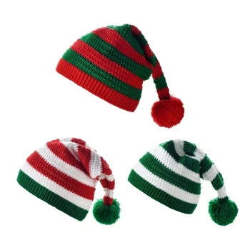 MXMB de Iarnă, Moș Crăciun Căciulă cu Pompon Decor Adult Copii Windproof Croșetat Pălărie
