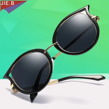 2017 Nou Ochi de Pisica ochelari de Soare Femei de Moda de Vară în Stil Mare Dimensiune Cadru ochelari de Soare de sex Feminin Oculos UV400