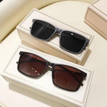 Moda de Metal Roșu TR Pătrat Polarizat ochelari de Soare Barbati de Conducere 2021 Brand Dreptunghi Cadru Nuanțe în aer liber pentru Femei Ochelari de Soare Oculos