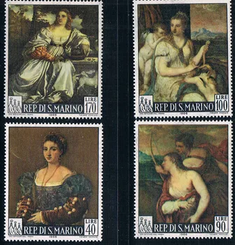 4buc/Set Nou San Marino Post de Timbru 1966 Titian Pictura Arte Stamps MNH