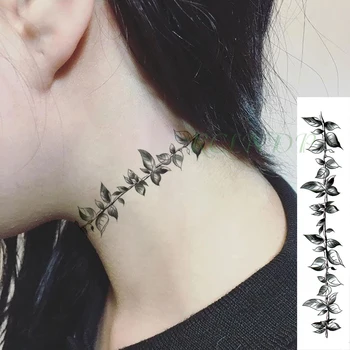 Impermeabil Tatuaj Temporar Autocolant Flori de Viță de vie Frunze de Plante Fals Tatoo Personalitate Flash Talie Braț Picior Tatuaj pentru Femei Barbati