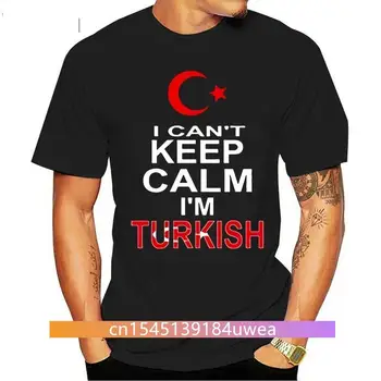 bărbați moda casual tricou rotund gat rece PĂSTRAȚI-vă CALMUL TURCĂ Turcia Trkiye stema Țării Vara Mens T Shirt