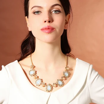 Nunti Rășină Acrilică Perla Cravată Colier De Cristal 2018 Demnă Pandantiv Femei Colier Vintage Bijuterii Accesorii