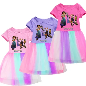Disney Fete Rochie Casual Encanto Noua Moda Copii Fete De Petrecere, Costume Drăguț Pentru Copii Princess Dantela 2-12 Ani