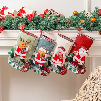 Ciorapi De Crăciun Navidad Gnomi Ciorap Cadou Copii Candy Bag Om De Zăpadă Moș Buzunar Agățat De Crăciun Ornament Pentru Pomul De Anul Nou 2023