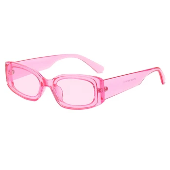 Dreptunghi mic de Epocă ochelari de Soare pentru Barbati Ochelari Femei Clasic Negru, Roz Material Cadru Policarbonat Sonnenbrille Vara Noi