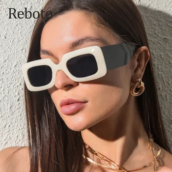 2021 Moda Dreptunghi ochelari de Soare Femei Epocă de Mare Cadru Pătrat Alb Brand de Lux Doamnelor Ochelari Ochelari de Soare Pentru Femei UV400