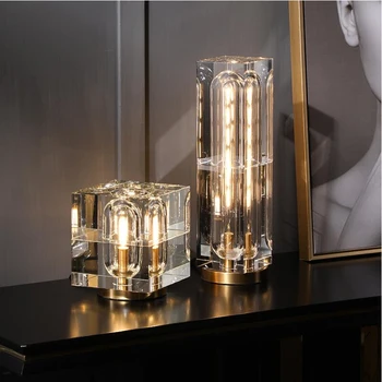 De lux CONDUS de Cristal Lampă de Masă Moderne de Decorare Camera de zi Lumina de Nunta Romantica de Lumină