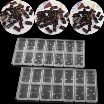1Set Domino Rășină Epoxidică Matrite Cabochons Bord Farmecele Pentru DIY Rășină Epoxidică Mucegai Silicon de Luare de Bijuterii Accesorii Consumabile